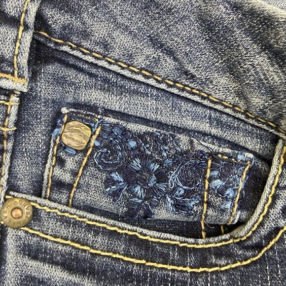 Silver Pioneer Bootcut Jeans Women's 30x30* Flare Blue Flap Pocket Denim Y2K‎ - Picture 15 of 16